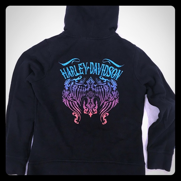 Harley-Davidson Jackets & Blazers - Harley-Davidson | Black Zip Up Hoodie Jacket